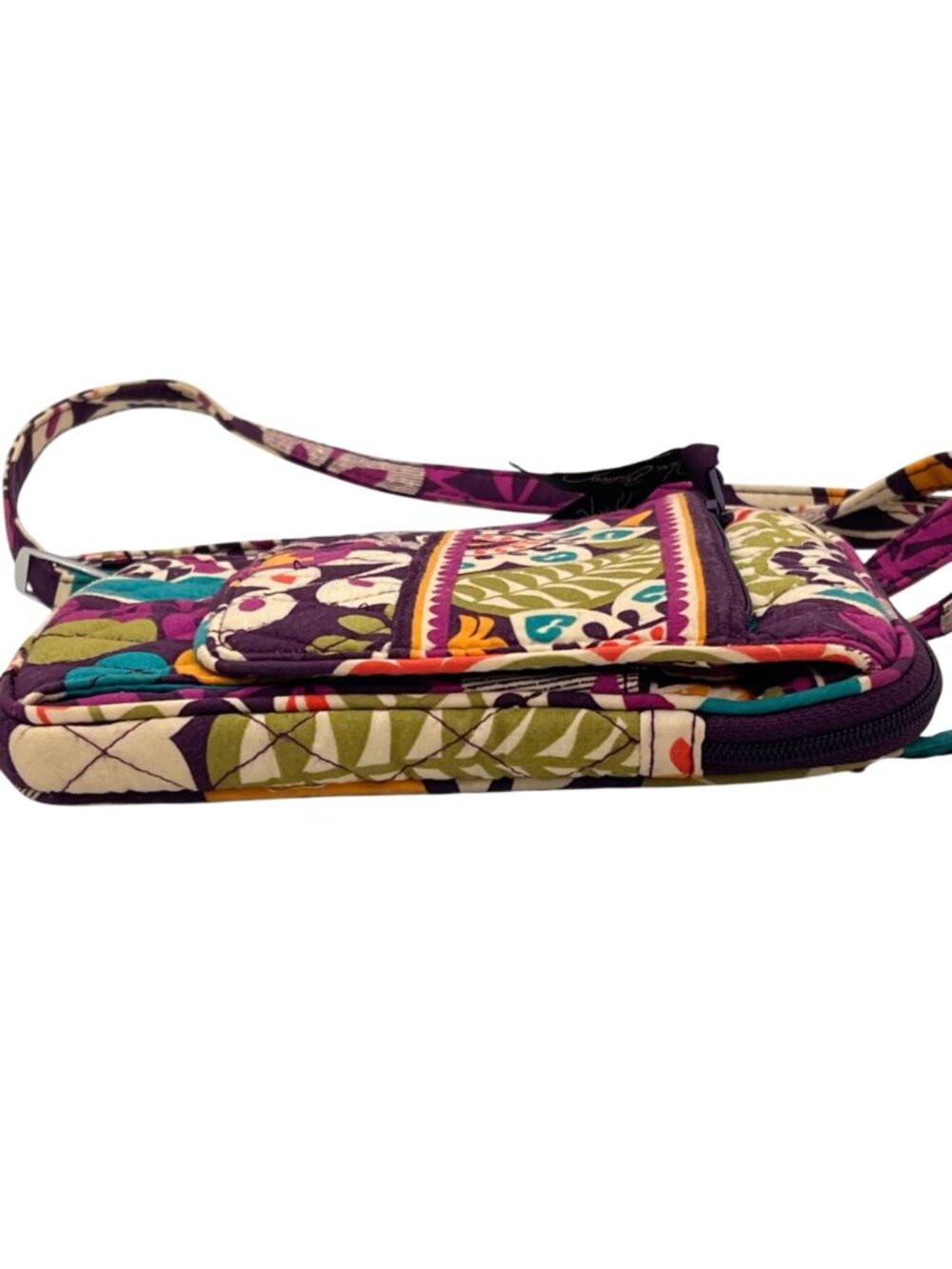 Vera Bradley Crossbody Bag Quilted Cotton Adjustable Strap Multiple Compartments - Picture 12 of 15